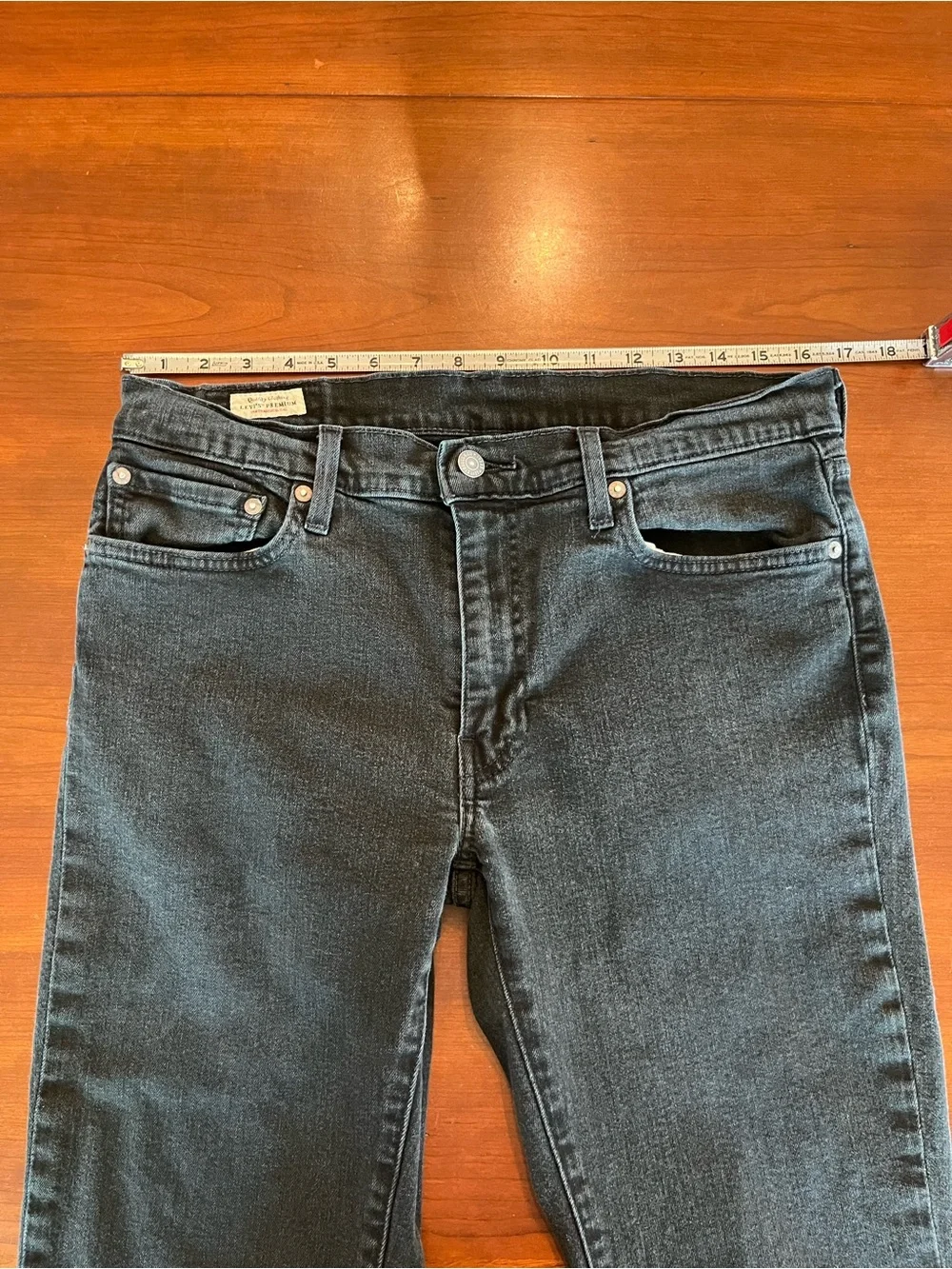 Levi's 511 Slim Fit Black Jean Waterless Men's Denim W33 L34